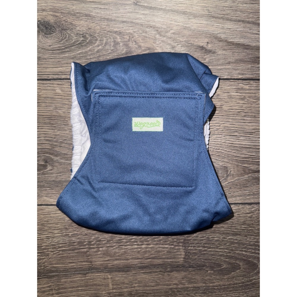 Wegreeco Male Dog Belly Band Diaper Wrap Navy Blue Medium Washable Reusable